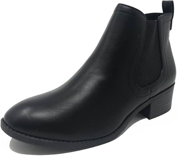 Women's Faux Leather Elastic Side Panel Chelsea Booties
BLK 8