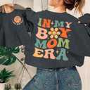 EGELEXY Mom Sweatshirts Women Boy Mom Shirts Mama Crewneck Clothes Casual Moms Long Sleeve Pullover (XXL)