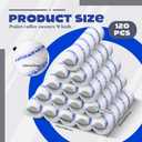 Leumoi 120 Pcs Paint Roller Covers, 1/2 Nap 9" Roller Covers, High Capacity Microfiber Naps for Wall Paint Kit Home Repair Tools Painting Supplies (Blue)