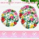 40PCS Hawaiian Luau Party Decoration, Luau Decoration Aloha Tropical Palm Leaves Tableware Supplies Hawaii Disposable Plates, Napkins, Party Supplies for Birthday Summer Kid