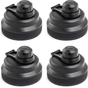 Manna Locking Pour Spout Lid for Titan Sports Bottle - Black - 4 Lids