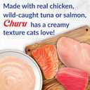 INABA Churu Cat Treats, Lickable, Squeezable Creamy Pure Cat Treat with Green Tea Extract & Taurine, 0.5 Ounces Each Tube, 20 Tubes, Tuna & Seafood Variety Box
