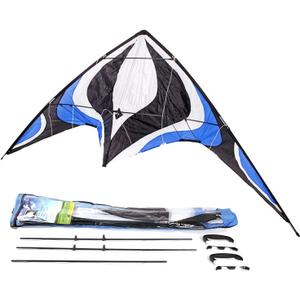 Babyeden Large Dual Line Stunt Kite, 84 Inch Wide Entry-Level Sport Kite for Adults and Teenagers (Blue)
