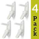 Door Lever Locks (4 Pack) - Prevents Toddlers from Opening Doors - Durable ABS with 3M Adhesive - Easy One-Hand Operation for Adults, No Tools Needed