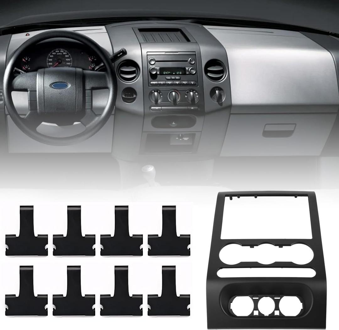 Compatible for Dash Radio Bezel Center Trim Panel 2004 2005 2006 2007 2008 Ford F-150 F150 4L3Z-1504302-AAA