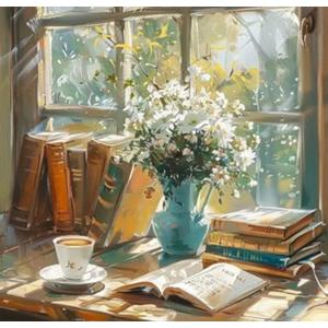 YOUSHIHA Daisy Book Diamond Painting Kits for Adults, 5D Full Drill Painting by Diamonds Art for Home Leisure and Wall Decoration Gifts 16x20 Inch