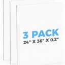 3 Pack White Foam Board, 24" x 36" Foam Core Board, 0.2" Thick Double-Sided Poster Board for School Projects, Presentations, Painting, Signs, Crafts and Displays