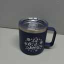 14 oz Cute Christmas Insulated Coffee Mugs Gift for Women Men Girlfriend Boyfriend Present Ideas Travel Mug Funny Snowflake Xmas Cup for Her Him Christmas Holiday Vacation Mug Festive Coffee Tumbler (Let it snow-Black)