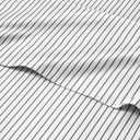 Striped Sheets - Black & White Striped Sheets - 1 Flat & 1 Fitted & 2 Pillowcases w/ Deep Pockets Wrinkle & Fade Free - Soft, Breathable and Cooling Luxury Pinstripe Bedding - Queen Size Bed Set