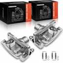 A-Premium Disc Brake Caliper Assembly with Bracket Compatible with GMC, Pontiac, Saturn & Chevy Models - Captiva Sport 2012-2015, Equinox 2007-2017, Terrain 2010-2017, Torrent 07-09, Vue 08-10 - Rear