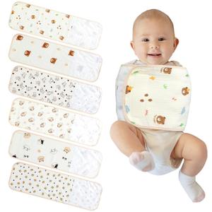 6 Pcs Newborn Snuggle Strap Adjustable Arms Swaddle Band Baby Belly Band Arms Safe Swaddle Sleep Wrap Blanket for Newborn Infant Boy Girls (Cute Animal Style)