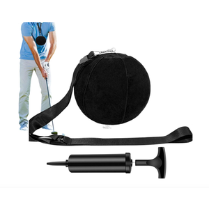 Golf Training Aid, Golf Swing Trainer with Inflator Pump and Adjustable Rope for Postures Correction, Reusable Outdoor Sports Smart Training Accessories for Beginner Practice, Athletes, Golfers