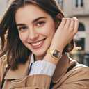 Slim Metal Band for Apple Watch Bands for Women 45mm 44mm 42mm(S3) Gold iWatch Bands with Protective Case, Stainless Steel Thin Dressy Strap for Apple Watch Band Series 9 8 SE 7 6 5 4 3-Gold