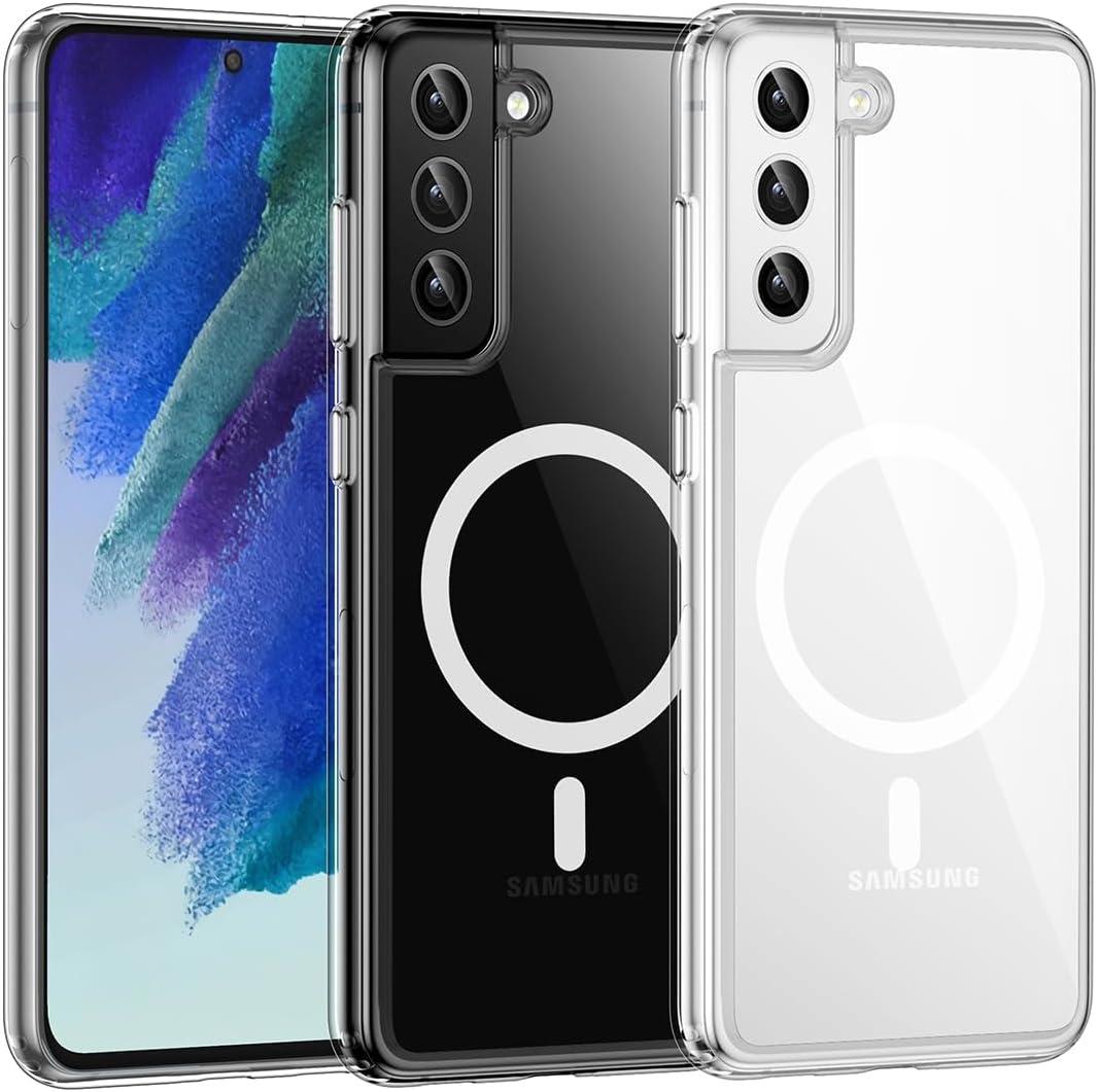 TIANNIUKE Magnetic Case for Samsung Galaxy Note 20 Ultra, Translucent Matte Anti-Fingerprint,Compatible with MagSafe,Adjustable Kickstand,Shockproof Protective Phone Case (Clear)