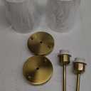 VOLISUN Battery Operated Wall Sconce Set of Two,Gold Wireless Sconces with Remote and Rechargeable Bulbs,9 Colors Indoor Wireless Wall Lights for Bedroom Living Room Hallway