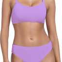 Beautikini Period Swimwear for Teens Menstrual Leakproof Taylor Bikini Top Period Bikini Swimsuit Bathing Suit for Teens Girl (Small, Lavender Purple)