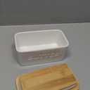 PriorityChef Extra Large Butter Dish with Lid for Countertop, Ceramic Butter Container With Airtight Cover, Butter Keeper for Counter or Fridge, Butter Holder Storage, White