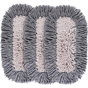 CLEANHOME Microfiber Dust Mop Replacement Pads for Hardwood Floor Cleaning, Washable and Reusable Chenille Mop Pads 3 Packs