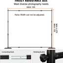 VEVOR 10ft x10ft Pipe and Drape Kit, Heavy Duty Backdrop Stand with Carbon Steel Base, Adjustable Backdrop Support with 2 Clamps and A Carry Bag for Wedding, Party, Event, Photography and Exhibition