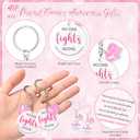 20 Sets Breast Cancer Awareness Gifts, No One Fights Alone Keychain with Pink Fight Ribbon Boxing Glove, Fight Hope Love Card (Glove)