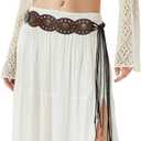 XZQTIVE Women's Boho Disc Belt Concho Western Cowgirl Cowboy Belt for Ladies Wide Vintage Leather Waist Belt for Dress (Coffee (Bronze Buckle), Size: Fits sizes 34"-40" )