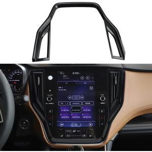 INTGET Navigation Screen Panel Frame Cover for 2020-2025 Subaru Outback Accessories 2021 2022 2023 2024 Subaru Legacy Carbon Fiber GPS Screen Cover Center Console Display Trim Cover Decoration Cover (Navi Screen Panel Cover)