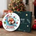 4 x Otter Ornament for Christmas Tree Decorations 2025, Gifts for Animal Lovers, Cute for Women Man, Double Sided Ceramic Animal Ornament, Gift for Friend Coworker Neighbor