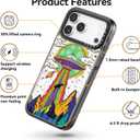 for iPhone 17 Pro case Cute - Durable Shockproof 6.6 ft Drop Impact Phone Case - Funny UFO Design (6.3") Black