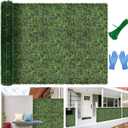 Artificial 60x120 in (50 Sqft) Boxwood Grass Wall Backdrop Roll | UV-Anti Faux Green Leaf Privacy Fence, Garden/Backyard/Patio/Balcony/Party Greenery Hedge Backdrop, Indoor Outdoor Decor