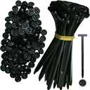 Nylon Universal Cable Tie Buckle Heavy Duty Self-Locking Zip Ties Holder with Pin & Button for Car Daily Repair (Black-200pcs)