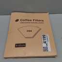 200 Count Coffee Filters #4, Disposable Cone Coffee Filters 8-12 Cup, Unbleached Natural Paper Size 04 Paper Filters for Pour Over and Drip Coffee Maker