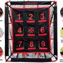5x4FT Baseball Rebounder Net for Pitching and Batting Training Multi-Sport Pitch Back Bounce Net Softball, Soccer & Basketball Training Equipment for Kids and Adults