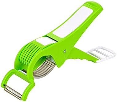Yadnesh 2 In 1 Stainless Steel 5 Blade Vegetable Cutter With Peeler, Chilly,Onion Cutter With Lock System Plastic Vegetable And Fruit Cutter ,Valentine Day Gifts