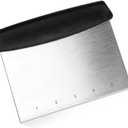Bench Scraper,Dough Scraper,Premium Stainless Steel Dough Cutter with Measuring Scale,Multi- Purpose Food Scraper for Pastry,Cake,Pizza,Bread,Cooking