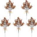 5 Pcs Babys Breath Artificial Flowers Bulk Real Touch Flowers Fake Flowers Silk Flowers for Home Decor Indoor Floral Arrangement Table Centerpieces Festival Party Decor (Beige Brown)