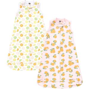 Hudson Baby Unisex Baby Interlock Cotton Sleeveless Sleeping Bag (3-9 Months, Citrus Orange)