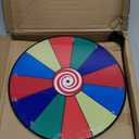 12 Inch Prize Wheel, 12 Slots Color Spinning Wheel with Diamond Base, Heavy Duty Tabletop Spinner Wheel Includes Dry Erase Marker & Eraser for Parties, Rewards & Classroom Activities