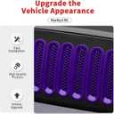 Mesh Grill Insert Grille Inserts Cover Fit for 2007-2018 Jeep Wrangler JK JKU(Purple)