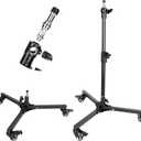 Photography Light Stand Base with Casters,Wheeled Floor Light Stand, Foldable Low-Angle/Tabletop Shooting Base Stand for Studio Monolight,Reflector,Diffuser