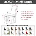 Molasofa Chair Covers for Dining Room Set of 6 Stretch Chair Slipcovers with Skirt for Kitchen Seat Protectors Wedding Banquet Decor Kids Pets Spandex Fabric Washable (6pcs, Cream)