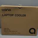 llano V12 Ultra Laptop Cooling Pad with Smart Software Control, RGB Gaming Laptop Fan Cooler Stand, 5.5" Turbo Fan, Adjustable Speed, 3*USB 3.0 Ports, 3 Height Stands, for 15.6"-19" Laptops, Black