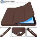 iMieet iPad (A16) Case 11th Gen/iPad 10th Generation Case [11-Inch 2025/10.9 Inch 2022] with Pencil Holder, Trifold Stand Smart Cover with Soft TPU Back,Auto Wake/Sleep(Chocolate)