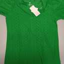 Dressy Tops for Women Business Casual Shirts Short Sleeve Blouses V Neck Summer Clothes Vividgreen S