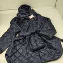 BTFBM Women Button Down Quilted Jacket Coat Winter Fashion Belted Removable Padded Hood Puffer Outerwear With Pockets
, XL