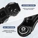 Front Lower Control Arms Driver and Passenger Side Fit for 1999-2006 for Volkswagen for Golf 1998-2010 for Beetle 1999-2005 for Jetta K640176-4pc Set