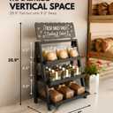 HOTCAN Foldable Wooden Cookie Display Stand for Bakers, Vendors, Market Booth, and Craft Fairs | 3 Tiered Cupcake Dessert Stand with Chalkboard Sign Ideal for Donuts, Cakes, Muffins & Pastries (White)