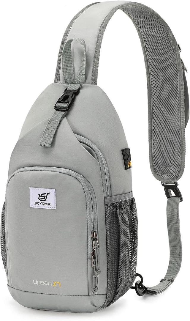 SKYSPER Sling Bag RFID Crossbody Sling Backpack Cross Body Shoulder Bag Travel Hiking Daypack for Women Men (Sage Green)