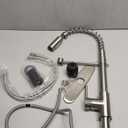 KRAUS Oletto Commercial Style Single Handle Pull Down Kitchen Faucet with QuickDock Top Mount Installation Assembly in Spot Free Stainless Steel, KPF-2631SFS