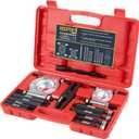 Bearing Puller and Splitter Kit, Separator and Puller Set, Pinion Bearing Puller and Wheel Removal Tool, 5 Ton Capacity Bearing Separator with 2 and 3 Bearing Separator Jaws (Red)