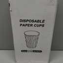 Lamosi Disposable Coffee Cups 8 oz 100 Pack, Paper Coffee Cups 8 oz for Hot Drinks or Cold Beverages, Insulated Corrugated Ripple Wall Cup for Office, Cafe, Home or Travel (Black)